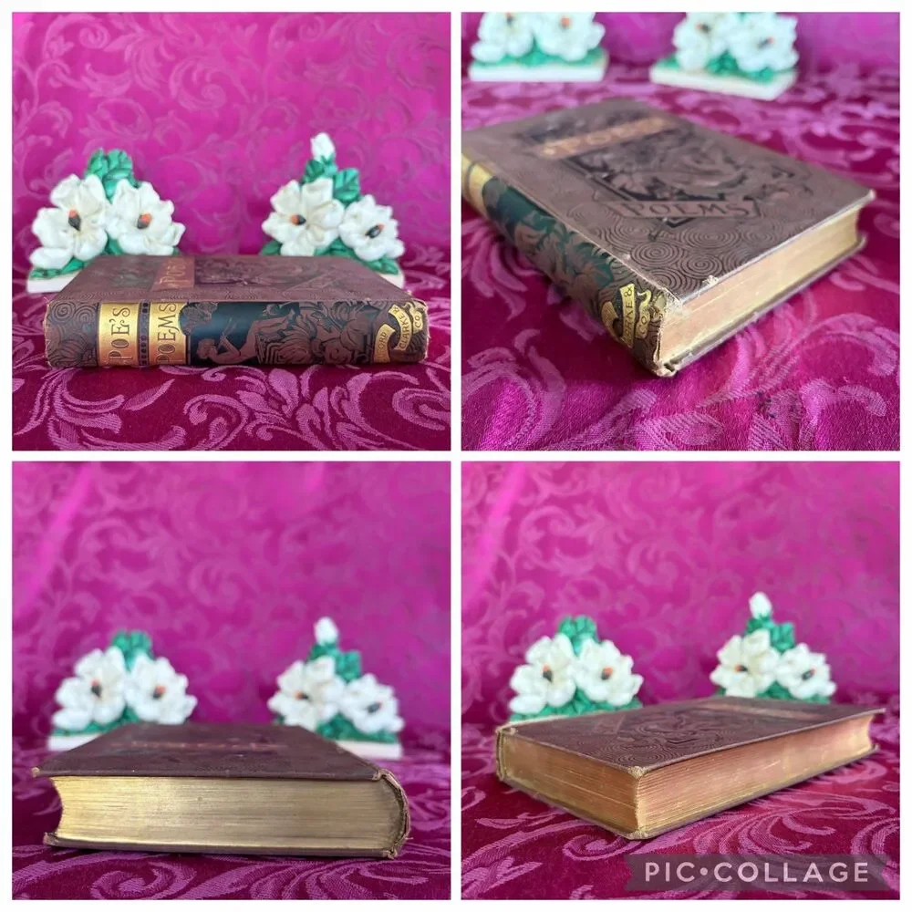 1887 The Complete Poetical Works of Edgar Allan Poe, Antique Book
